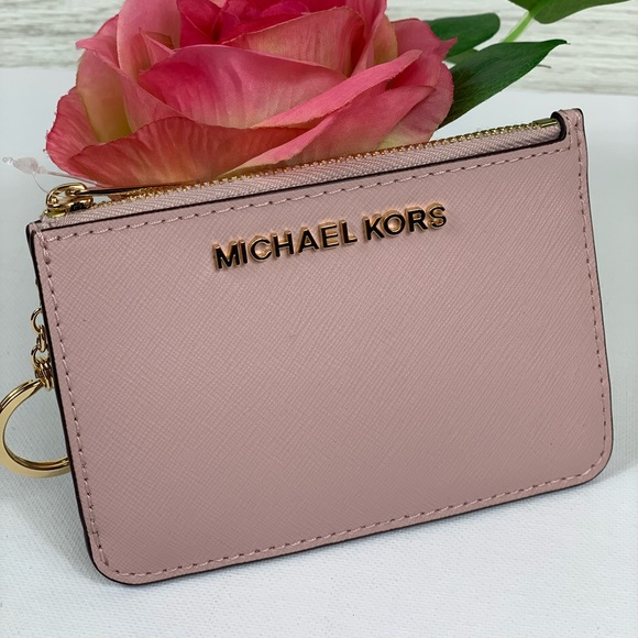 🌸Michael Kors SM Coin Pouch Wallet Card Case Pink